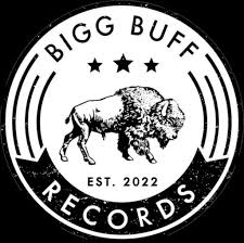 Black and white circular logo with a lion and text, including 'Bigg Buffe Records' and 'Est. 2022'.