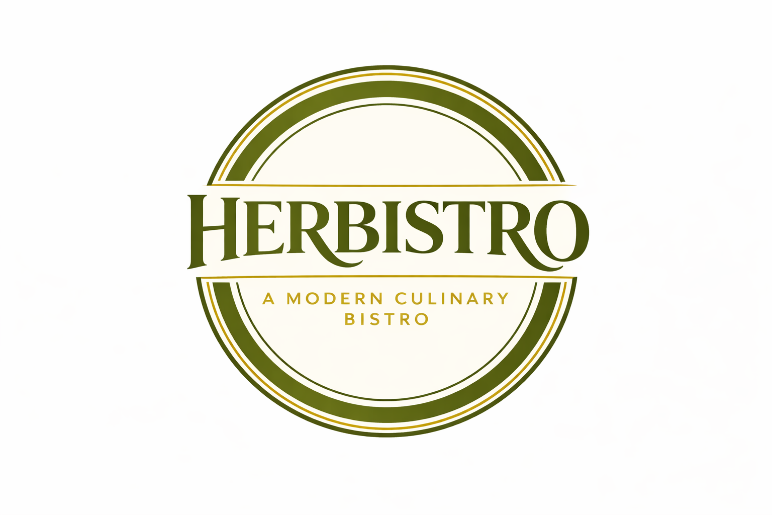 Herbistro logo with green circular design and text, and a subtitle reading 'A Modern Culinary Bistro'.