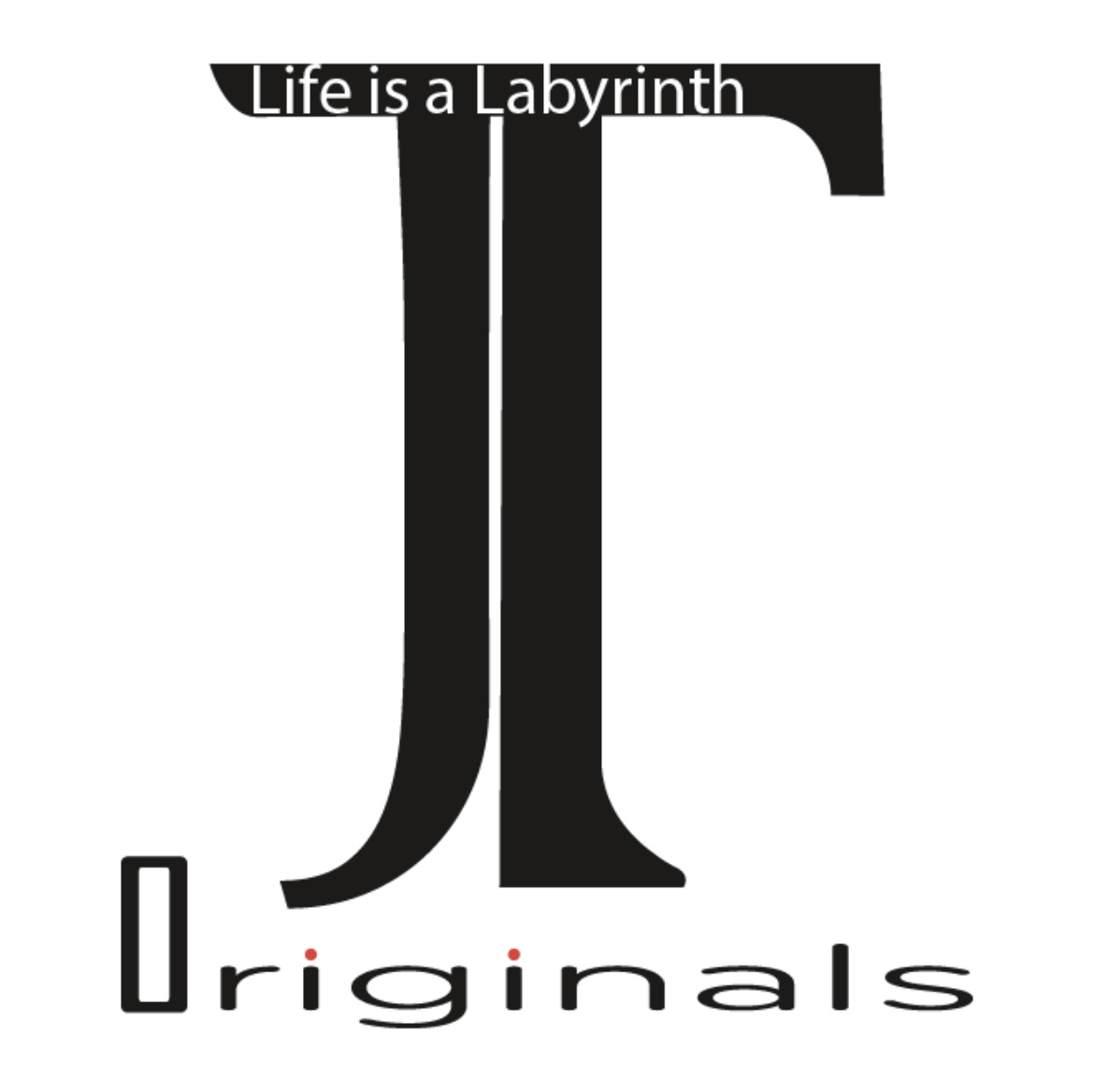Black stylized letter T above the word “Originals,” with “Life is a Labyrinth” across the top.